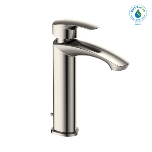 TOTO GM 1.2 GPM Single Handle Semi-Vessel Bathroom Sink Faucet with COMFORT GLIDE Technology, Polished Nickel - TLG03303U#PN