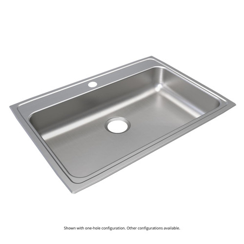 Elkay Lustertone Classic Stainless Steel 31" x 22" x 6" MR2-Hole Single Bowl Drop-in ADA Sink