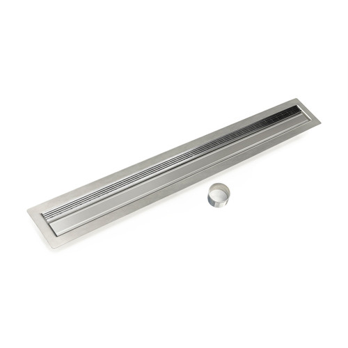 Infinity Drain 36" FCBAS 2536 PS Linear Drain Kit: Polished Stainless