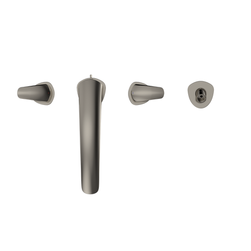 Toto GM Two-Handle Deck-Mount Roman Tub Filler Trim with Handshower, Polished Nickel - TBG09202U#PN