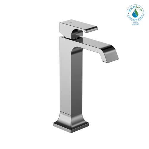 Toto GC 1.2 GPM Single Handle Vessel Bathroom Sink Faucet with COMFORT GLIDE Technology, Polished Chrome - TLG3305U#CP