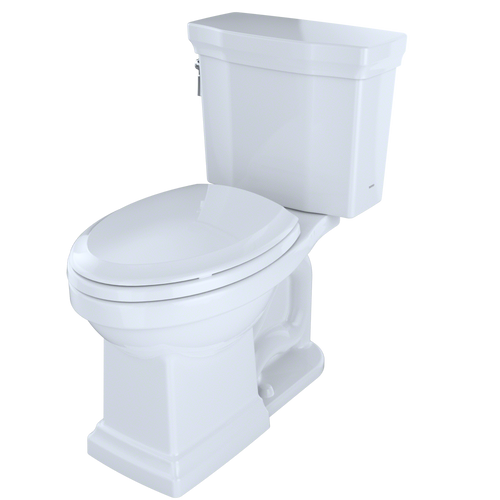 Toto Promenade II Two Piece Elongated Universal Height Toilet with CEFIONTECT 1.28 GPF Less Seat in Bone