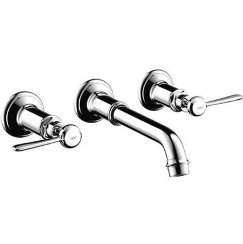 AXOR 16534821 Montreux Wall-Mounted Widespread Faucet Trim w/Lever Handle Brushed Nickel
