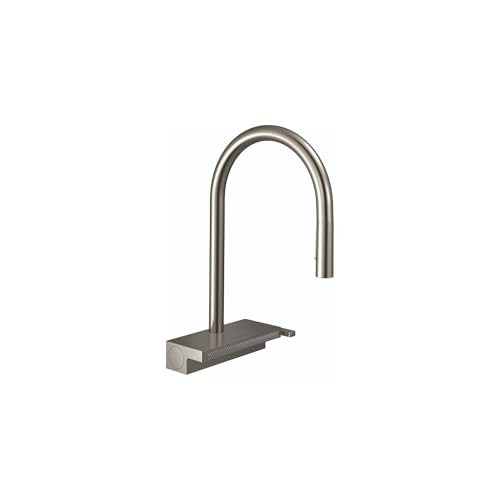 Hansgrohe 73837801 Aquno Select High Arc Kitchen Faucet, 3-Spray Pull-Down, 1.75 GPM in Steel Optic