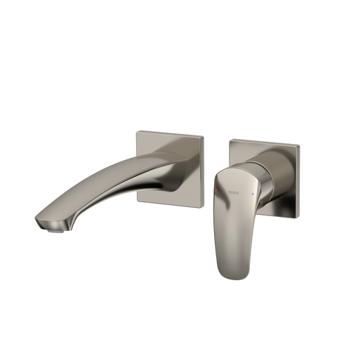 Toto GM 1.2 GPM Wall-Mount Single-Handle Long Bathroom Faucet with COMFORT GLIDE Technology, Polished Nickel - TLG09308U#PN