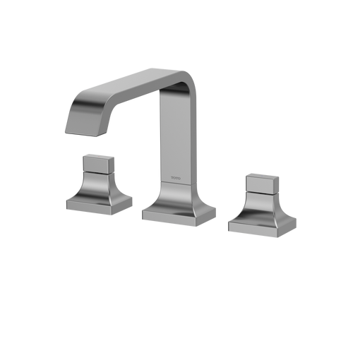 Toto GC Two-Handle Deck-Mount Roman Tub Filler Trim, Polished Chrome Nickel - TG08201U#CP