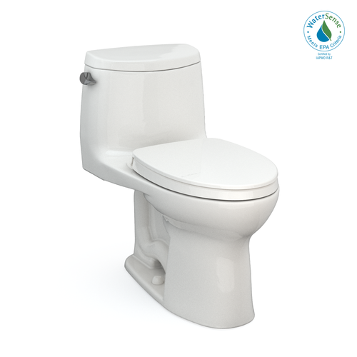 TOTO Ultramax Ii One-Piece Elongated 1.28 Gpf Universal Height Toilet With Cefiontect And Ss124 Softclose Seat, Washlet+ Ready, Colonial White