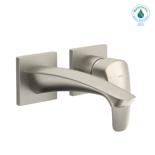 Toto GM 1.2 GPM Wall-Mount Single-Handle Bathroom Faucet with COMFORT GLIDE Technology, Brushed Nickel - TLG09307U#BN