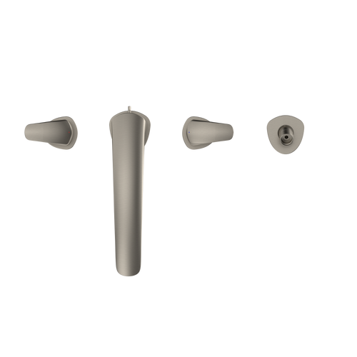 Toto GM Two-Handle Deck-Mount Roman Tub Filler Trim with Handshower, Brushed Nickel - TBG09202U#BN