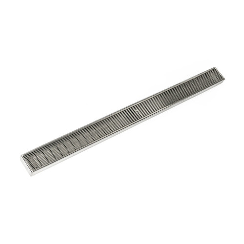 Infinity Drain 42" FXAS 6542 SS Linear Drain Kit: Satin Stainless