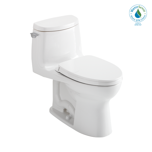 TOTO Ultramax Ii 1G One-Piece Elongated 1.0 Gpf Universal Height Toilet With Cefiontect And Ss124 Softclose Seat, Washlet+ Ready, Cotton White