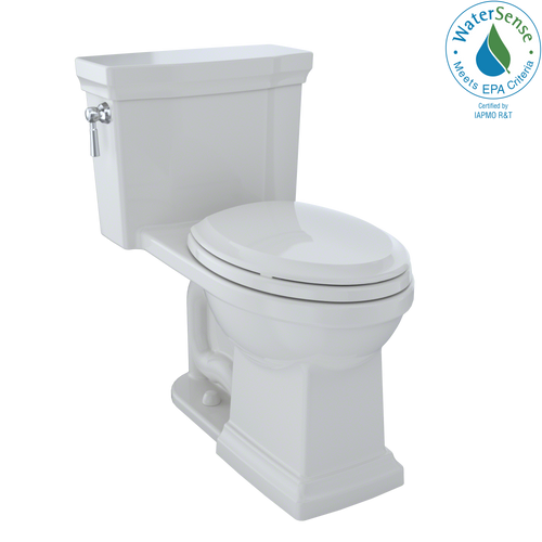 TOTO Promenade II One-Piece Elongated 1.28 GPF Universal Height Toilet with CeFiONtect - Colonial White - MS814224CEFG#11