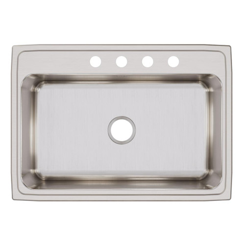 Elkay Lustertone Classic Stainless Steel 31" x 22" x 10-1/8" 4-Hole Single Bowl Drop-in Sink