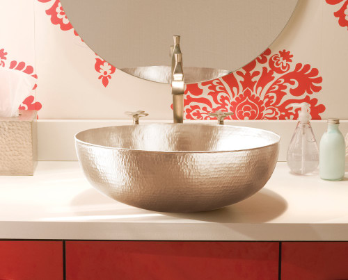 Native Trails CPS563 MAESTRO Round Vessel: Hammered Copper Bathroom Sink Native Trails CPS563 MAESTRO Round Vessel: Hammered Copper Bathroom Sink