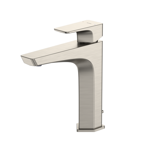 Toto GE 1.2 GPM Single Handle Semi-Vessel Bathroom Sink Faucet with COMFORT GLIDE Technology, Brushed Nickel - TLG07303U#BN