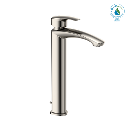 TOTO GM 1.2 GPM Single Handle Vessel Bathroom Sink Faucet with COMFORT GLIDE Technology, Polished Nickel - TLG9305U#PN