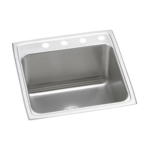 Elkay Lustertone Classic Stainless Steel 22" x 22" x 12-1/8" 1-Hole Single Bowl Drop-in Kitchen Sink