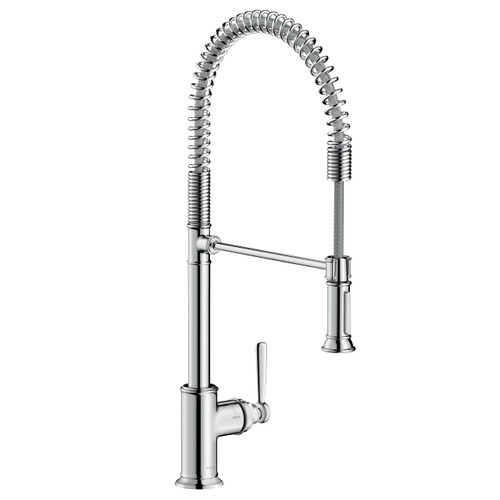 AXOR 16582801  Montreux 2-Spray Semi-Pro Kitchen Faucet Steel Optik