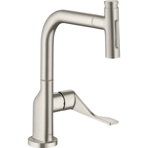 AXOR 39863801 Citterio Kitchen Faucet Select 2-Spray Pull-Out, 1.75 GPM in Steel Optic