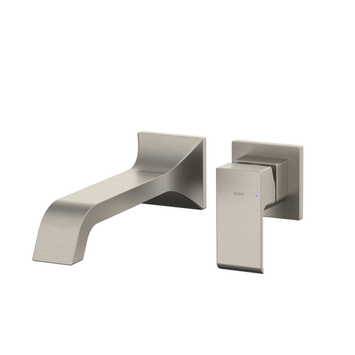 Toto GC 1.2 GPM Wall-Mount Single-Handle Long Bathroom Faucet with COMFORT GLIDE Technology, Brushed Nickel - TLG08308U#BN