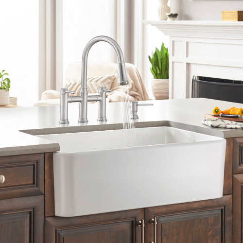 Blanco 525012: Cerana Collection 33" Apron Single Bowl Farmhouse Sink - White