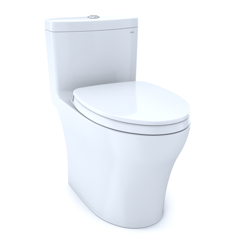 TOTO Aquia Iv One-Piece Elongated Dual Flush 1.28 And 0.9 Gpf Universal Height, Washlet+ Ready Toilet With Cefiontect In Cotton White Finish