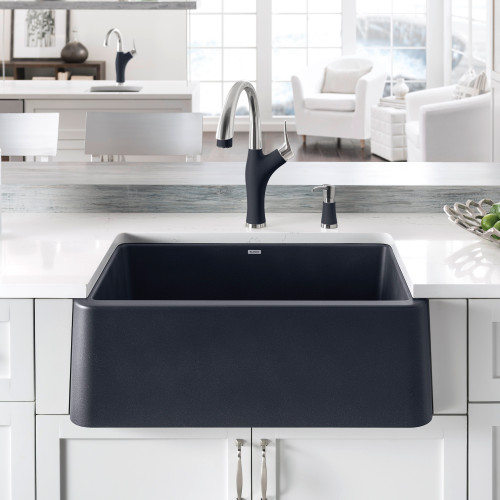 Blanco 401732 Ikon Silgranit 30" Apron Front: Anthracite Blanco 401732 Ikon Silgranit 30" Apron Front: Anthracite