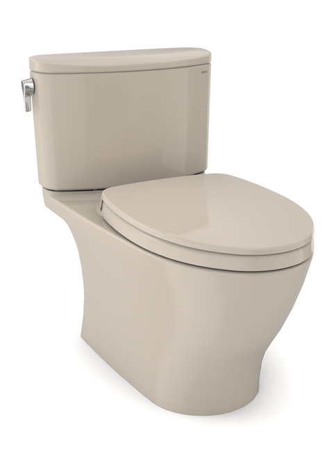 Toto Nexus 1G Two Piece Elongated Auto Flush Washlet+ Ready Universal Height Toilet with CEFIONTECT 1.0 GPF with SS124 SoftClose Seat in Bone