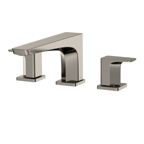 Toto GE Two-Handle Deck-Mount Roman Tub Filler Trim, Polished Nickel - TBG07201U#PN