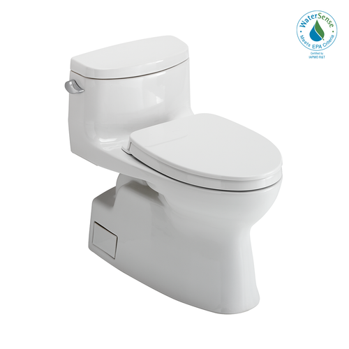 TOTO Carolina Ii One-Piece Elongated 1.28 Gpf Universal Height Toilet With Cefiontect And Ss124 Softclose Seat, Washlet+ Ready, Cotton White