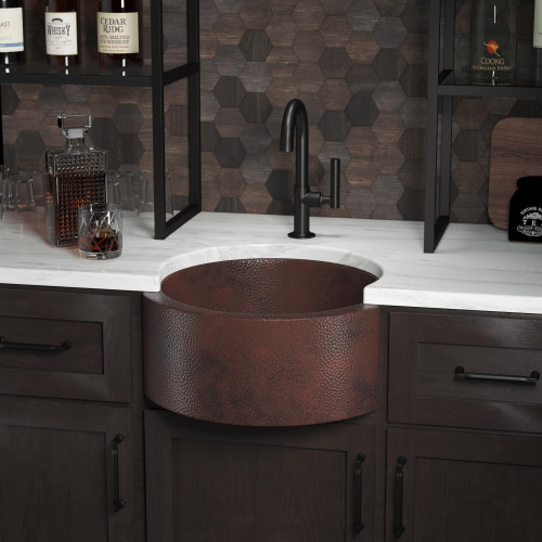 Native Trails CPS514 FIESTA: Hammered Copper Undermount Bar/Prep Sink Native Trails CPS514 FIESTA: Hammered Copper Undermount Bar/Prep Sink