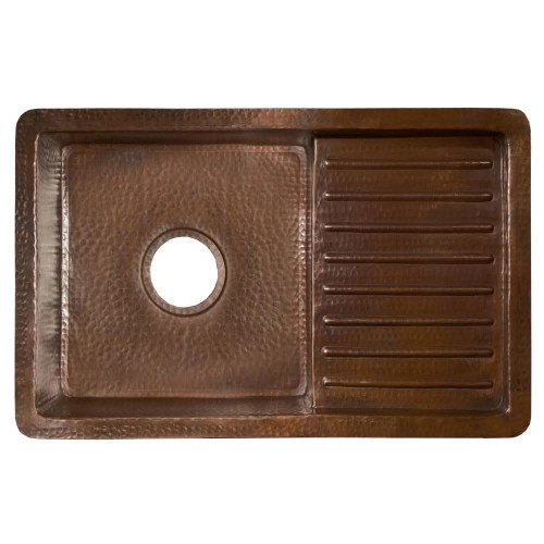 Native Trails CPS234 CANTINA Hammered Copper Bar/Prep Sink Antique Native Trails CPS234 CANTINA Hammered Copper Bar/Prep Sink Antique