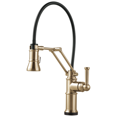 Brizo 64225LF-GL Artesso® Single Handle Articulating Kitchen Kitchen Faucet with SmartTouch® Technology: Luxe Gold