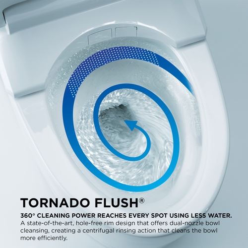 Toto Nexus One Piece Elongated Auto Flush Washlet+ Ready Universal Height Toilet with CEFIONTECT 1.28 GPF with SS124 SoftClose Seat in Bone