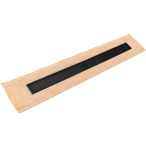 Infinity Drain 42" FCSAS 6542 BK Linear Drain Kit: Matte Black