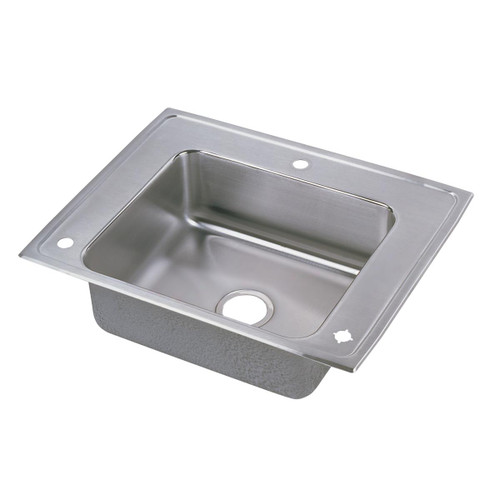 Elkay DRKAD282245RC Lustertone Classic Stainless Steel 28" x 22" x 4-1/2", Single Bowl Drop-in Classroom ADA Sink Kit