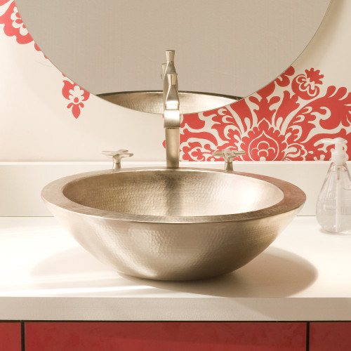Native Trails CPS555 LAGUNA Hammered Copper Bathroom Vessel Sink Brushed Nickel Native Trails CPS555 LAGUNA Hammered Copper Bathroom Vessel Sink Brushed Nickel