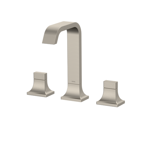 Toto GC 1.2 GPM Two Handle Widespread Bathroom Sink Faucet, Brushed Nickel - TLG08201U#BN