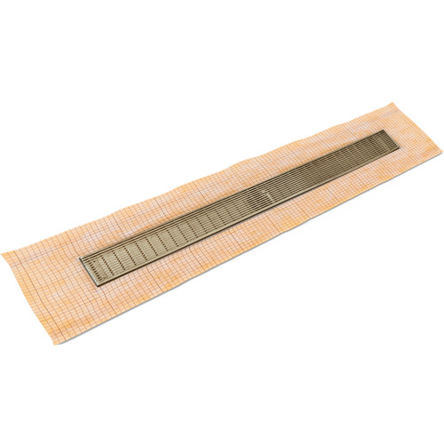 Infinity Drain 48" FCSAS 6548 SB Linear Drain Kit: Satin Bronze