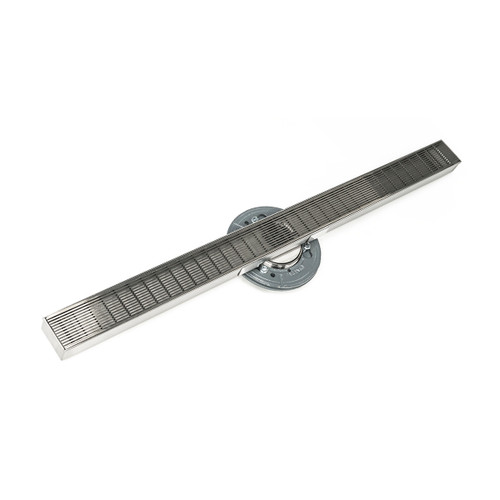 Infinity Drain 48" SAS 9948-P SS Linear Drain Kit: Satin Stainless