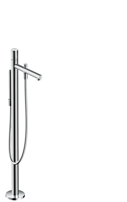 AXOR 45416001 Uno Freestanding Tub Filler Trim with Zero Handle and 1.75 GPM Handshower in Chrome
