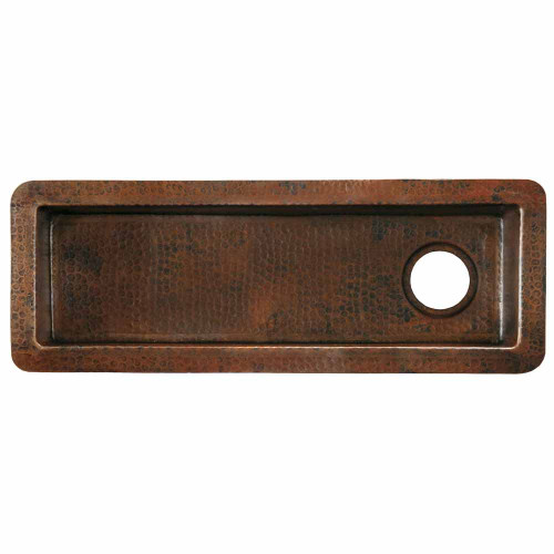 Native Trails CPS213 CABANA Hammered Copper Undermount Bar/Prep Sink Native Trails CPS213 CABANA Hammered Copper Undermount Bar/Prep Sink