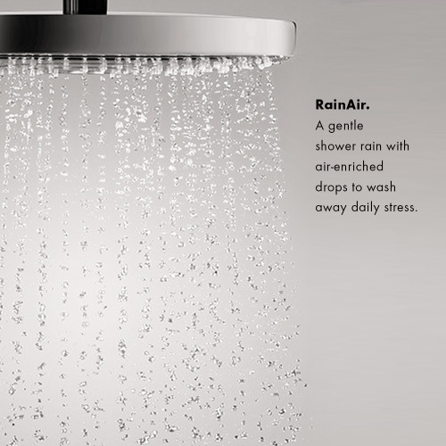 Hansgrohe 04914820 Raindance E Thermostatic Shower Head/Wallbar Set with Rough, 2.0 GPM in Brushed Nickel
