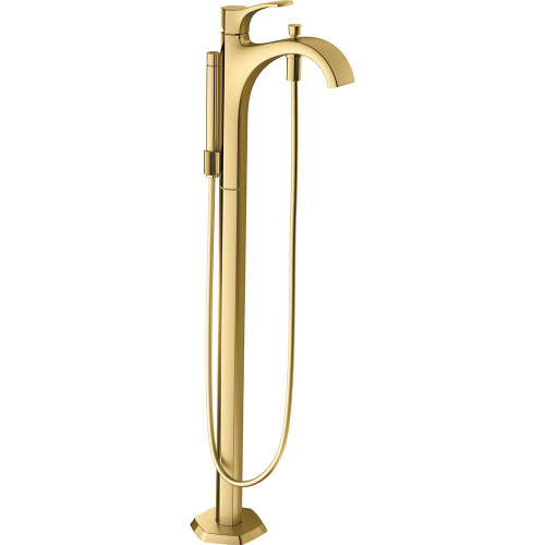 Hansgrohe 4818250 Locarno Freestanding Tub Filler Trim with 1.75 GPM Handshower in Brushed Gold Optic