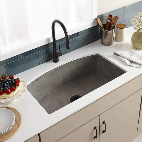 Native Trails NSKQ3320-A Farmhouse Quartet Kitchen Sink: Ash Native Trails NSKQ3320-A Farmhouse Quartet Kitchen Sink: Ash