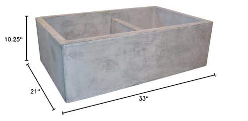 Native Trails NSKD3321-A Farmhouse Double Bowl Kitchen Sink: Ash Native Trails NSKD3321-A Farmhouse Double Bowl Kitchen Sink: Ash