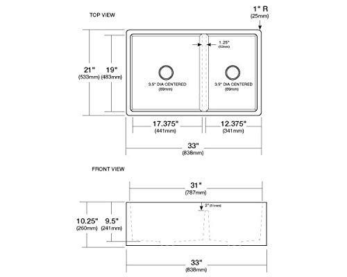 Native Trails NSKD3321-S Farmhouse Double Bowl Kitchen Sink: Slate Native Trails NSKD3321-S Farmhouse Double Bowl Kitchen Sink: Slate