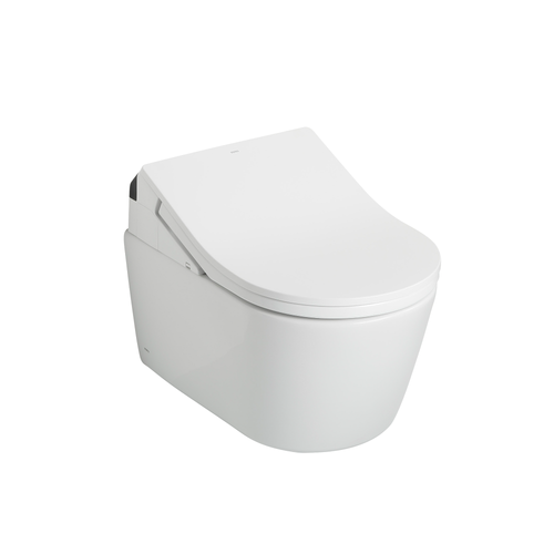 Toto RX D Shape Auto Flush Washlet+ Electronic Bidet Toilet Seat in Cotton White Toto RX D Shape Auto Flush Washlet+ Electronic Bidet Toilet Seat in Cotton White