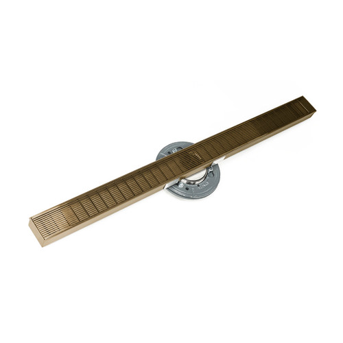 Infinity Drain 60" SAS 9960-P SB Linear Drain Kit: Satin Bronze