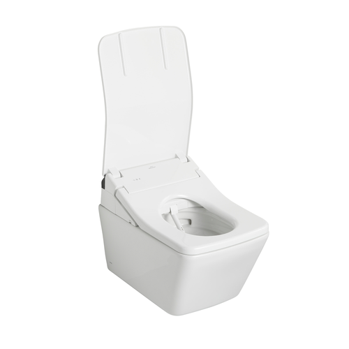 Toto SX Square Auto Flush Washlet+ Electronic Bidet Toilet Seat in Cotton White Toto SX Square Auto Flush Washlet+ Electronic Bidet Toilet Seat in Cotton White